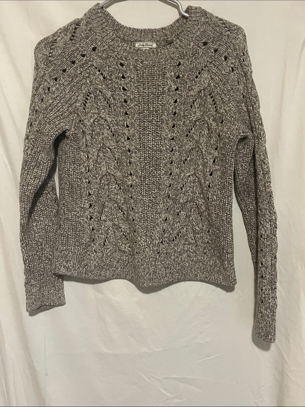 Lucky Brand Cozy Tan Cable-Knit Women's Sweater - Fall Fashion!
